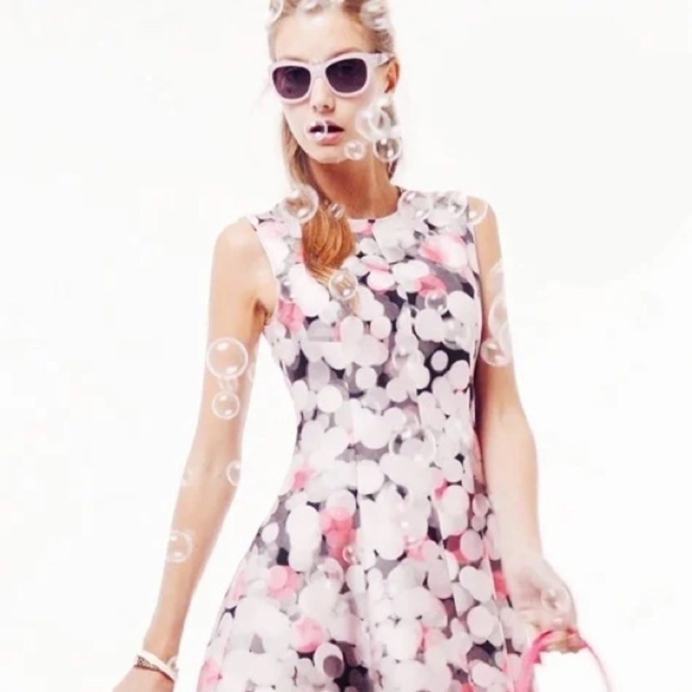 kate spade New York bubbles upon bubbles silk Fit-and-Flare Dress